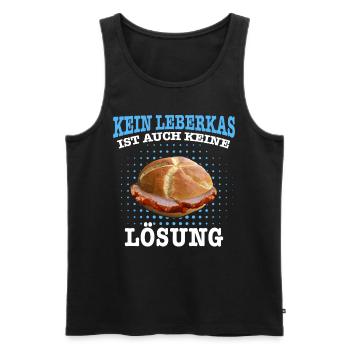 Leberkäs Bayern Leberkas Semmel Fleischkäse - Männer Premium Bio Tank Top - Anthrazit - Vorne - AI Model Male 185 dark (185cm)