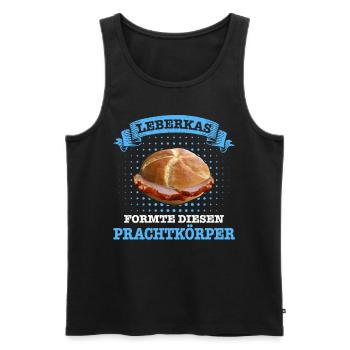 Leberkäs Bayern Leberkas Semmel Fleischkäse - Männer Premium Bio Tank Top - Anthrazit - Vorne - AI Model Male 185 dark (185cm)