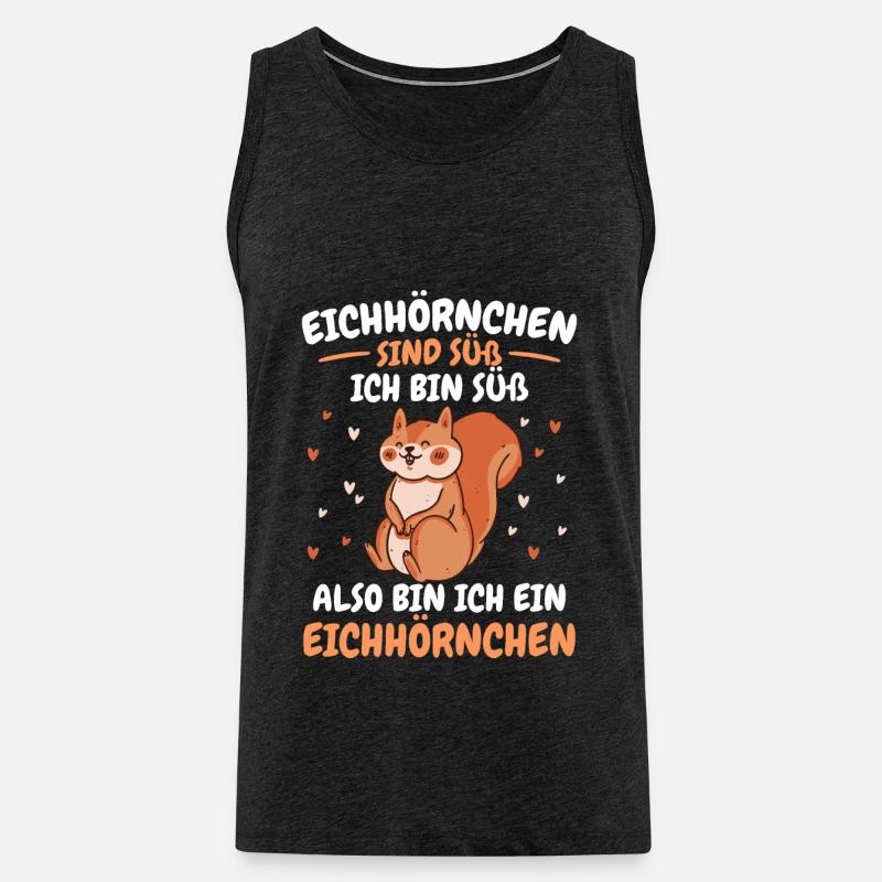 Eichhörnchen Baumhörnchen Squirrel - Männer Premium Bio Tank Top - Anthrazit