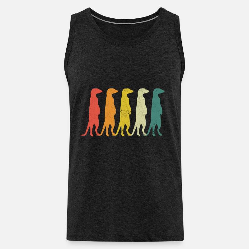 Erdmännchen Scharrtier Tier - Männer Premium Bio Tank Top - Anthrazit