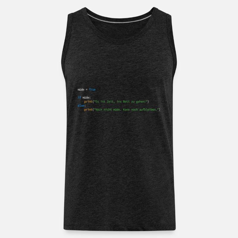 Programmierer Informatiker Nerd Softwareingenieur - Männer Premium Bio Tank Top - Anthrazit