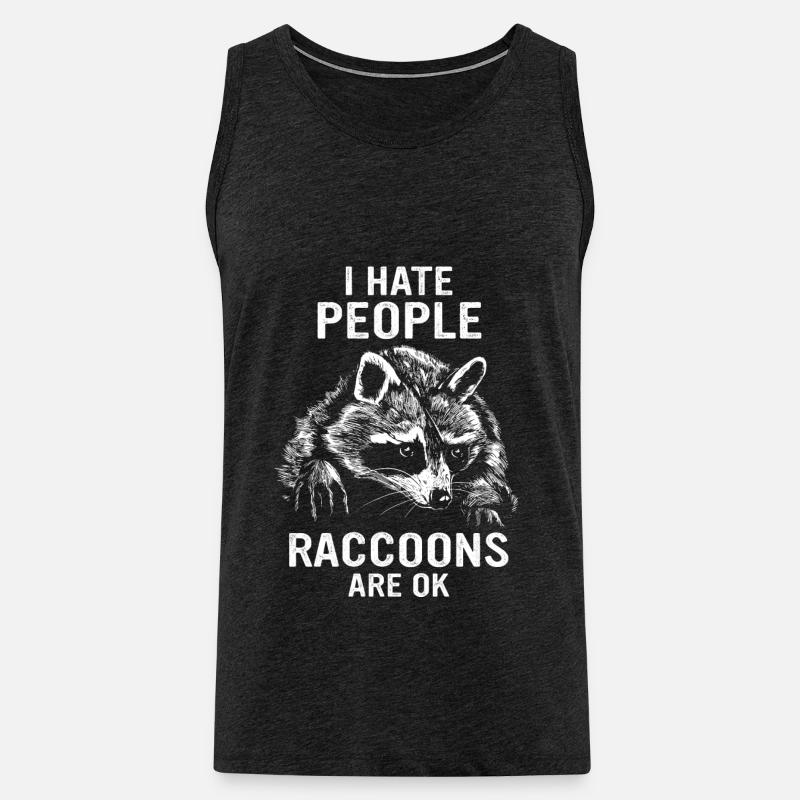 Waschbär - Männer Premium Bio Tank Top - Anthrazit