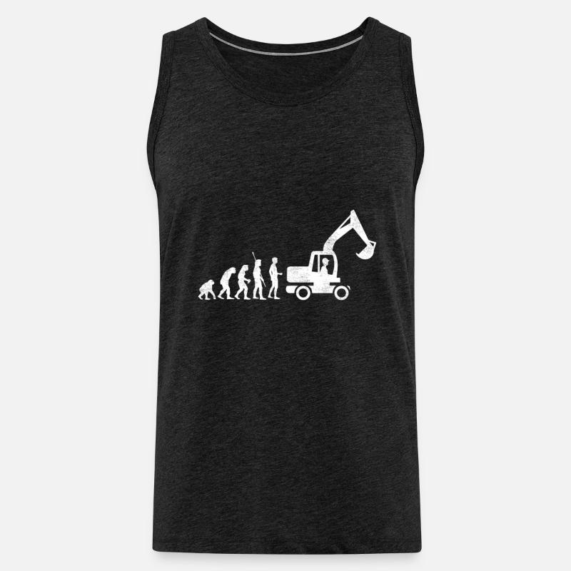 Evolution Bagger Baggerfahrer - Männer Premium Bio Tank Top - Anthrazit