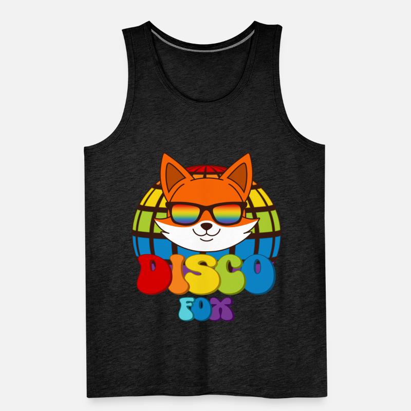 Disco Fox Disco Ball Fox Sunglasses Discofox Men's Premium Organic Tank Top