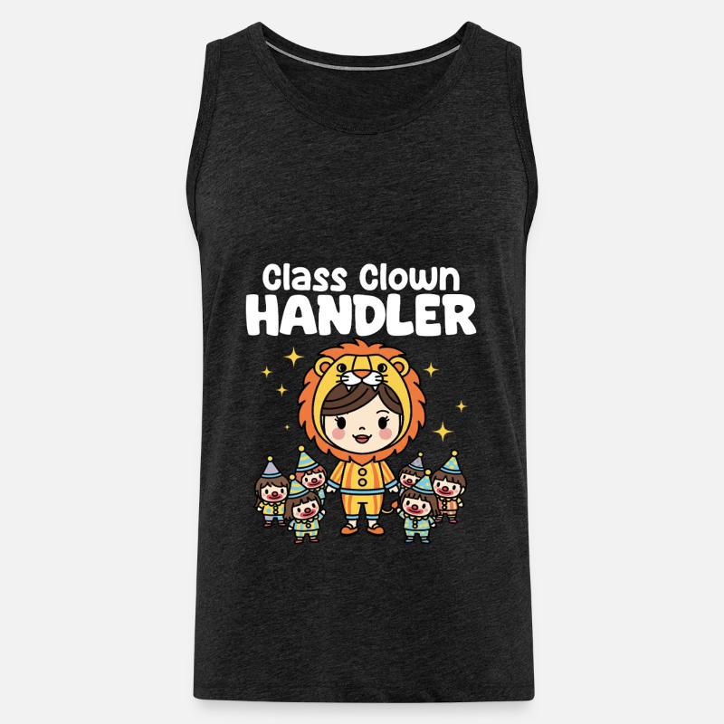 KLASSE CLOWN HANDLER - LEHRER GESCHENK - Männer Premium Bio Tank Top - Anthrazit