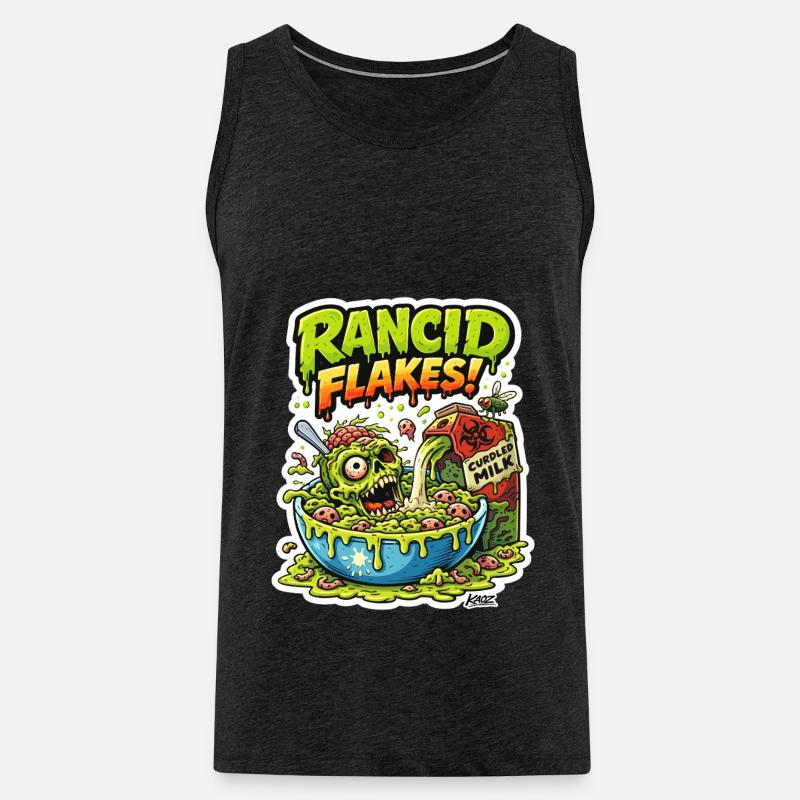 Ekelhaftes Schädelflockenmonster - Männer Premium Bio Tank Top - Anthrazit