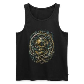 Berufstaucher Industrietaucher - Männer Premium Bio Tank Top - Anthrazit - Vorne - AI Model Male 185 dark (185cm)