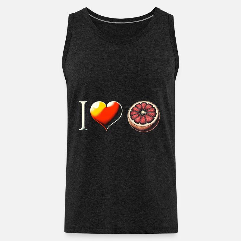 Ich liebe Grapefruit - Männer Premium Bio Tank Top - Anthrazit