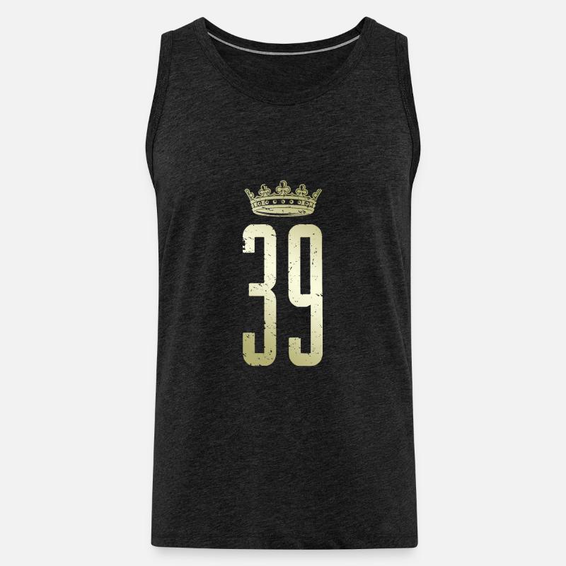 39 Nummer Krone - Männer Premium Bio Tank Top - Anthrazit