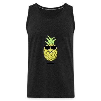 cool ananas - Männer Premium Bio Tank Top - Anthrazit - Vorne - Alexander (188cm)