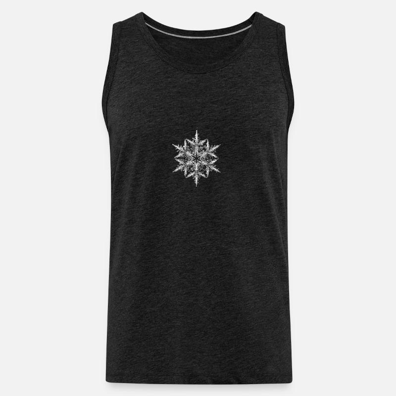snowflake 5 white - Männer Premium Bio Tank Top - Anthrazit