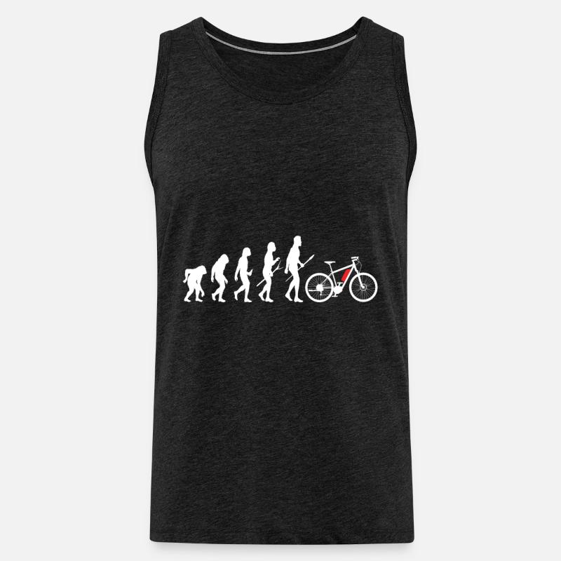 Évolution du vélo électrique - Débardeur bio Premium Homme - charbon