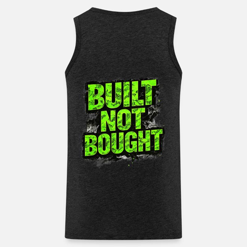 Built Not Bought Auto Tuning Statement - Männer Premium Bio Tank Top - Anthrazit