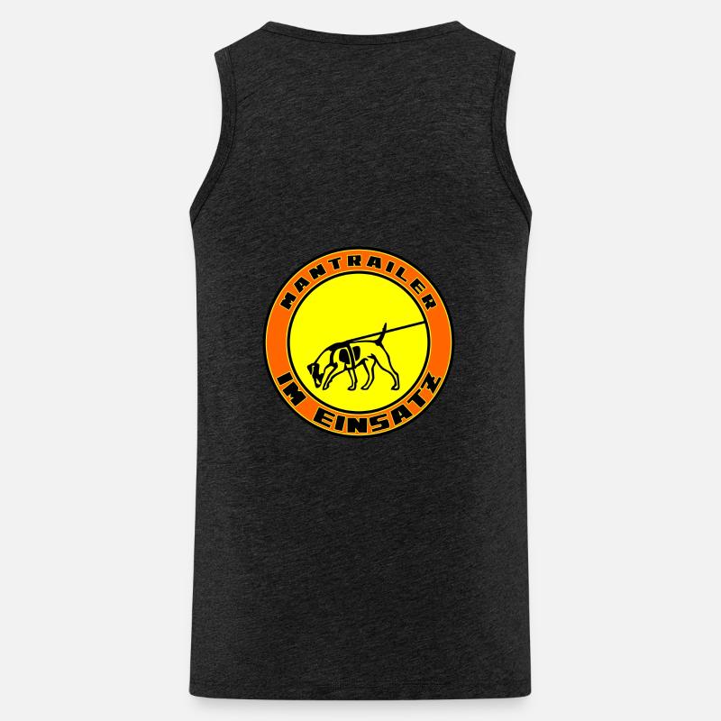 Mantrailer im Einsatz Jack Russel / Foxterrier - Männer Premium Bio Tank Top - Anthrazit