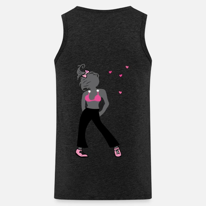 Junges Mädchen - Männer Premium Bio Tank Top - Anthrazit