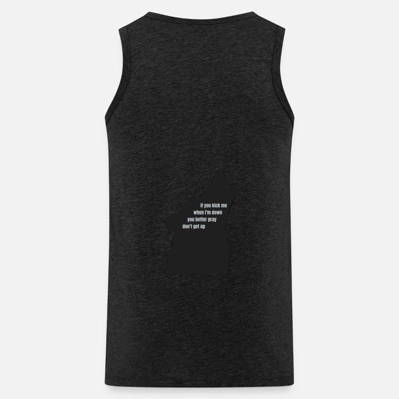 Wolf mit Spruch - Männer Premium Bio Tank Top - Anthrazit