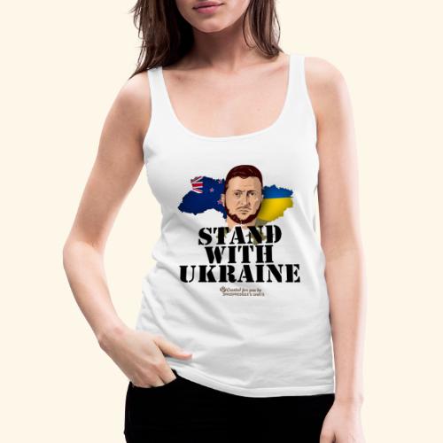 Zelensky T-Shirt Neuseeland Stand with Ukraine - Frauen Premium Tank Top