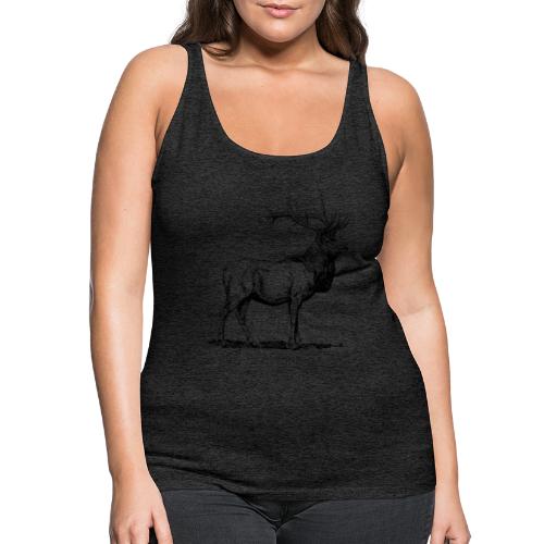 Silueta ciervo real transparente - Camiseta de tirantes premium mujer