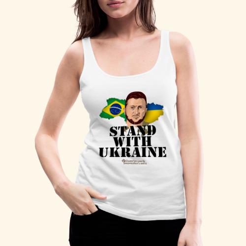 Ukraine T-Shirt Design Appell Stand with Ukraine - Frauen Premium Tank Top
