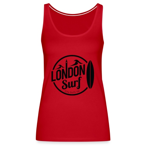 London Surf - Black - Women's Premium Tank Top