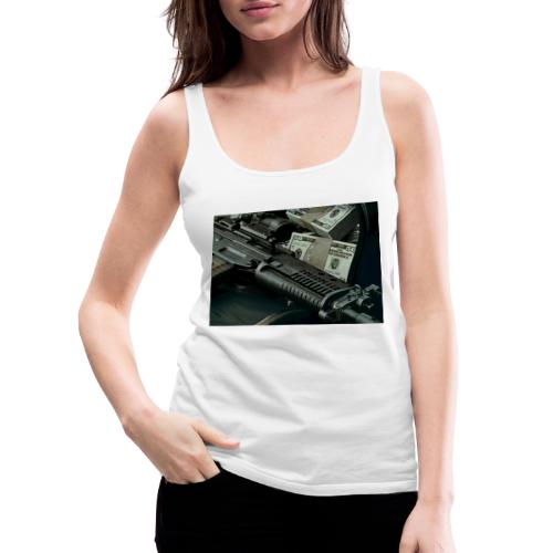 money and gun - Frauen Premium Tank Top