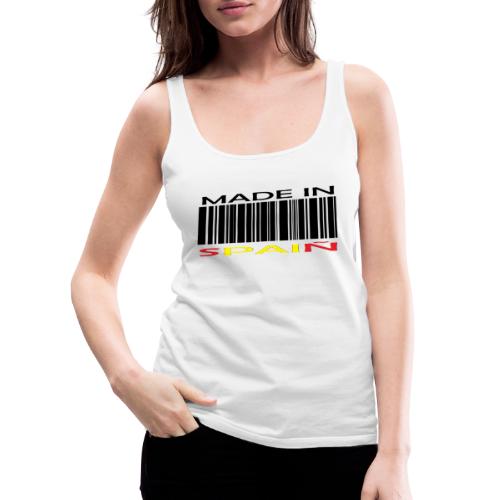 Código de barras Made in Spaiñ. - Camiseta de tirantes premium mujer