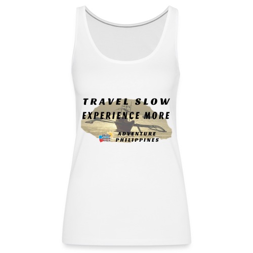 Travel slow Logo für helle Kleidung - Frauen Premium Tank Top