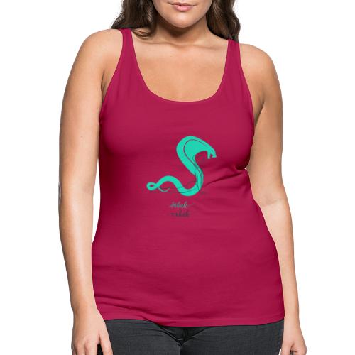 yoga t shirt design maker featuring a meditating w - Dame Premium tanktop