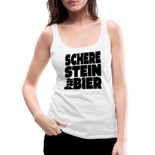 Schere Stein Paar Bier - Frauen Premium Tank Top