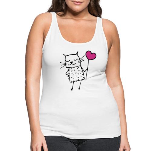 Katze mit Herz: Liebe - Frauen Premium Tank Top