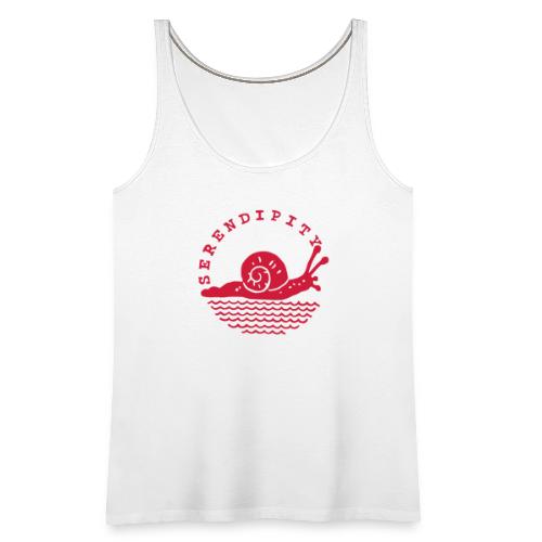 Serendipitous Snail - a logo for slow boating - Women's Premium Tank Top
