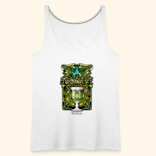 Absinthe T-Shirt Design Tiffanyglas Grüne Fee - Frauen Premium Tank Top