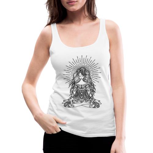 Yogagirl Boho Style Hippie in tiefer Meditation - Frauen Premium Tank Top