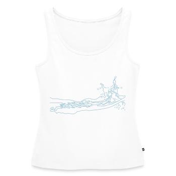 la truite sauter - Débardeur bio Premium Femme - blanc - Devant - AI Model Female 172 light (172cm)