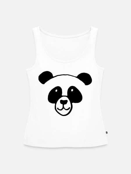 Panda Gesicht - Frauen Premium Organic Tank Top - Weiß