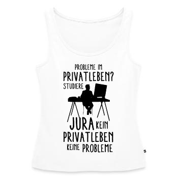 Jura - Frauen Premium Organic Tank Top - Weiß - Vorne - AI Model Female 172 light (172cm)