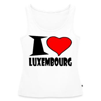 Luxembourg - Débardeur bio Premium Femme - blanc - Devant - AI Model Female 172 light (172cm)