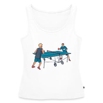 Ping-pong - Débardeur bio Premium Femme - blanc - Devant - AI Model Female 172 light (172cm)