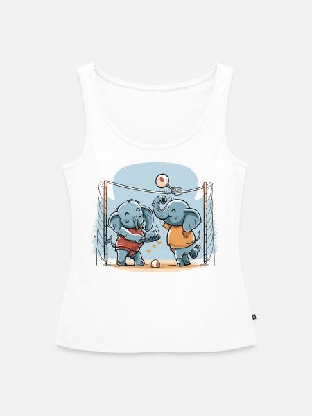 Elefanten-Stachel - Frauen Premium Organic Tank Top - Weiß