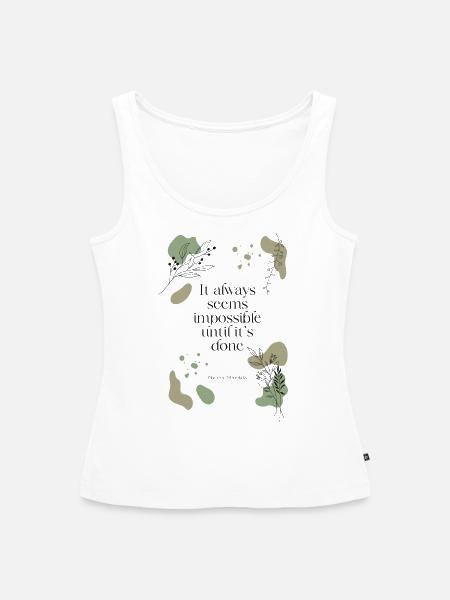 impossible until it's done - Frauen Premium Organic Tank Top - Weiß