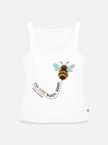 Ich komme bald zurück - Frauen Premium Organic Tank Top - Weiß
