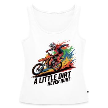 Motocross: Dreckige Leidenschaft - Frauen Premium Organic Tank Top - Weiß - Vorne - AI Model Female 172 light (172cm)