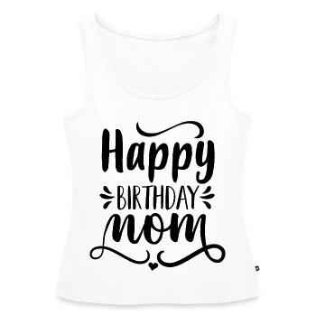 Idée cadeau de mère pour l’anniversaire Meilleure mère - Débardeur bio Premium Femme - blanc - Devant - AI Model Female 172 light (172cm)