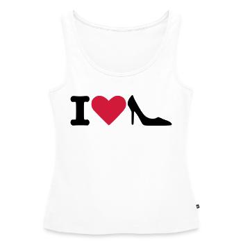 Schuhe - Frauen Premium Organic Tank Top - Weiß - Vorne - AI Model Female 172 light (172cm)