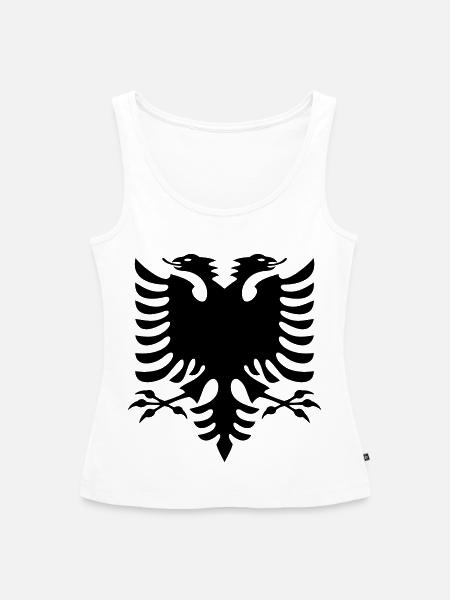 Albanien Flagge - Frauen Premium Organic Tank Top - Weiß