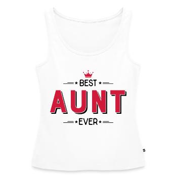 Aunt - Women’s Premium Organic Tank top - white - Front - AI Model Female 172 light (172cm)