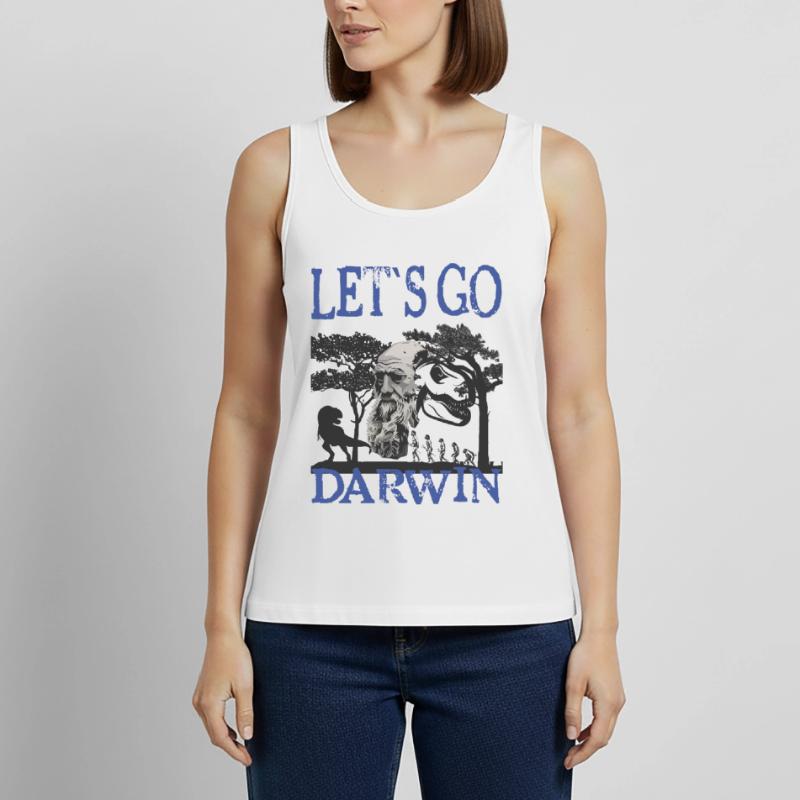 Charles Darwin Evolution textile gift idea Women’s Premium Organic Tank top