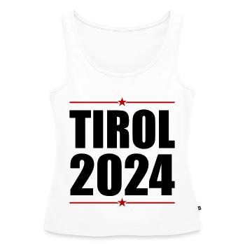 Tyrol 2024 - Débardeur bio Premium Femme - blanc - Devant - AI Model Female 172 light (172cm)