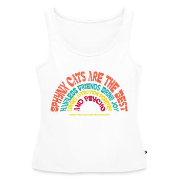 Sphynx Katze Lustiger Sarkastischer Humor - Frauen Premium Organic Tank Top - Weiß - Vorne - AI Model Female 172 light (172cm)