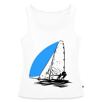 49er Dériveur à voile Régate de voilier Voile Sports de voile - Débardeur bio Premium Femme - blanc - Devant - AI Model Female 172 light (172cm)